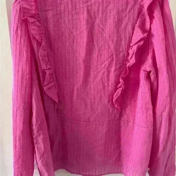 Vero Moda V Neck Frill Top ~ Poppy ~ Large ~ NWOT! - Picture 6 of 6